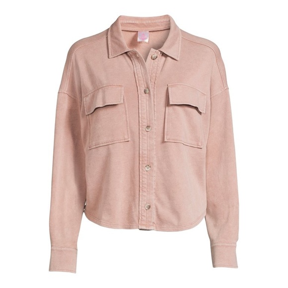 No Boundaries Pink Shacket Size 19 (XXL) - Picture 1 of 6